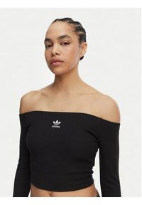 Adidas - adidas Bluzka Essentials KE3150 Czarny Slim Fit. Kolor: czarny. Materiał: wiskoza, bawełna #5