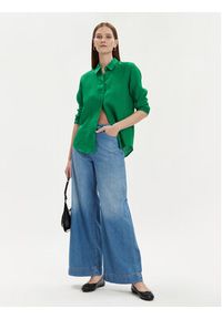 TOMMY HILFIGER - Tommy Hilfiger Koszula WW0WW42037 Zielony Relaxed Fit. Kolor: zielony. Materiał: len