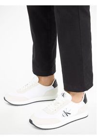 Calvin Klein Jeans Sneakersy Retro Runner Su-Ny Mono YM0YM00746 Biały. Kolor: biały. Materiał: materiał #4