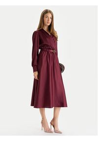 Rinascimento Sukienka koktajlowa CFC0125426003 Bordowy Regular Fit. Kolor: czerwony. Materiał: syntetyk. Styl: wizytowy #4
