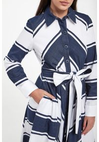 Joseph Ribkoff - Sukienka midi w paski JOSEPH RIBKOFF. Wzór: paski. Długość: midi #5