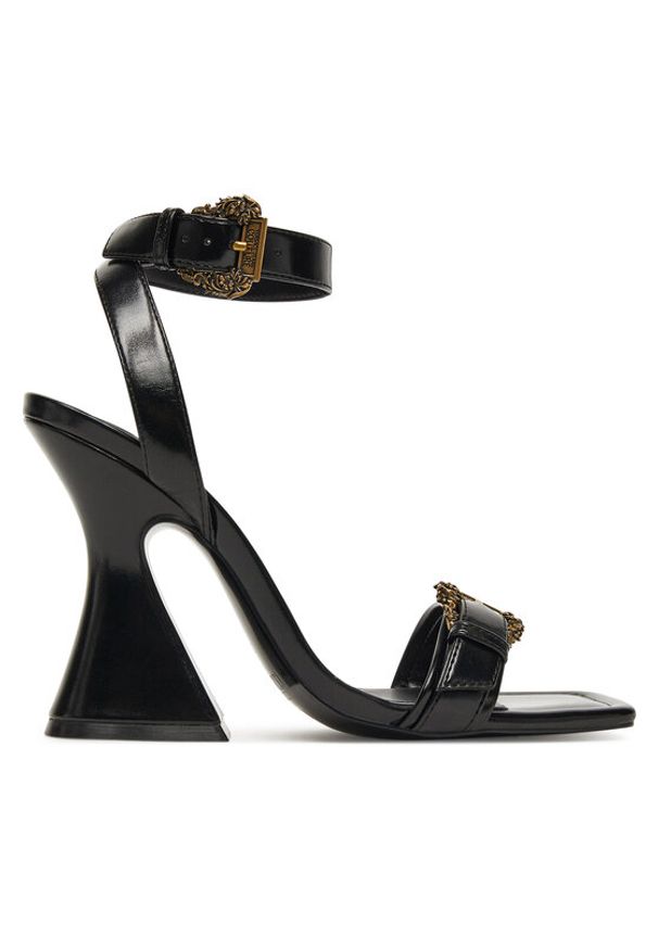 Versace Jeans Couture Sandały 79VA3S36 Czarny. Kolor: czarny. Materiał: skóra