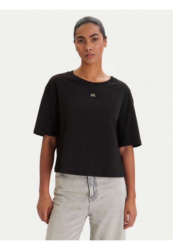 Armani Exchange T-Shirt XW001836 AF10356 UC001 Czarny Regular Fit. Kolor: czarny. Materiał: bawełna