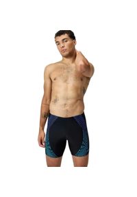 Speedo - Męskie Spodenki Duo Logo Jammer. Kolor: niebieski. Styl: sportowy