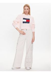Tommy Jeans Sweter DW0DW14261 Różowy Regular Fit. Kolor: różowy. Materiał: syntetyk #5