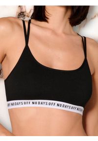 Sinsay - Top sportowy - czarny. Kolor: czarny. Materiał: guma. Wzór: napisy #1