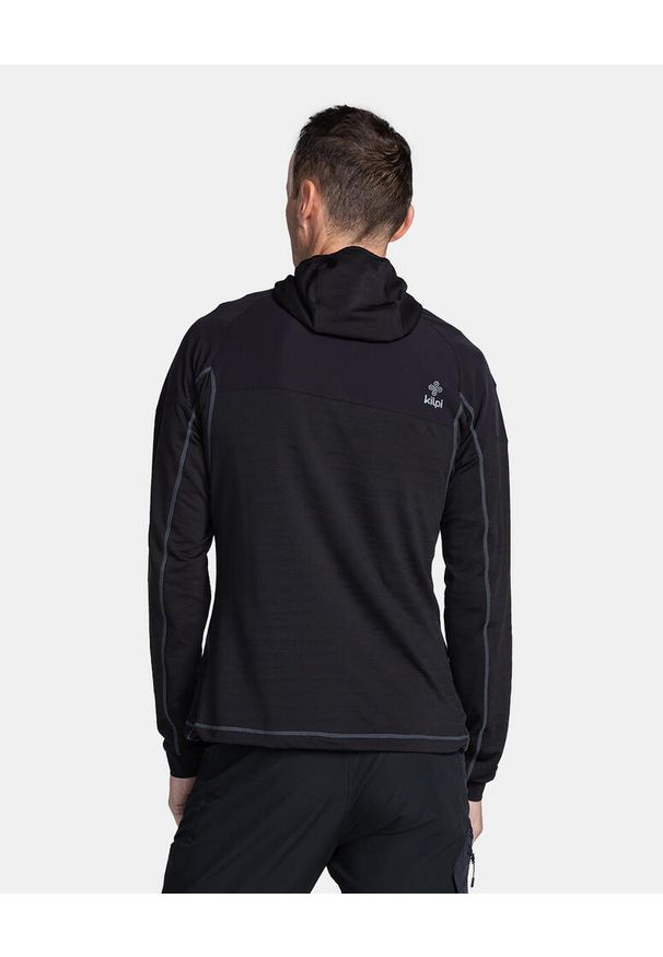 Męska bluza outdoorowa Kilpi MEMPHIS-M. Kolor: czarny. Materiał: polar. Sport: turystyka piesza
