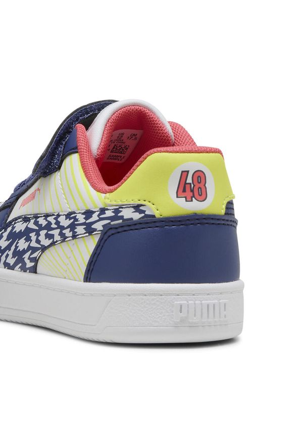 Puma - Dziecięce sneakersy PUMA Caven 2.0 Poised 2 race PUMA. Okazja: na uczelnię. Kolor: niebieski, wielokolorowy, biały, żółty. Wzór: nadruk. Sport: joga i pilates