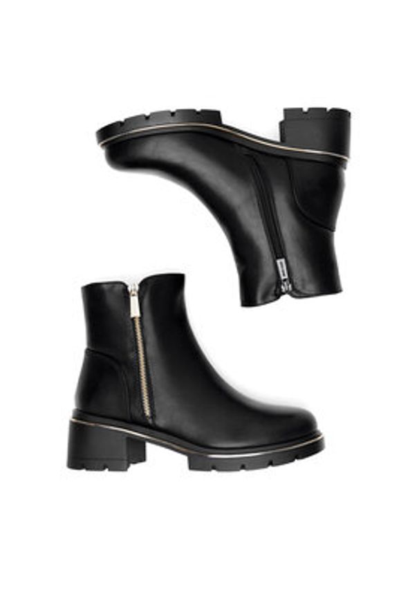 Jenny Fairy Botki HY58957-2 Czarny. Kolor: czarny. Materiał: materiał