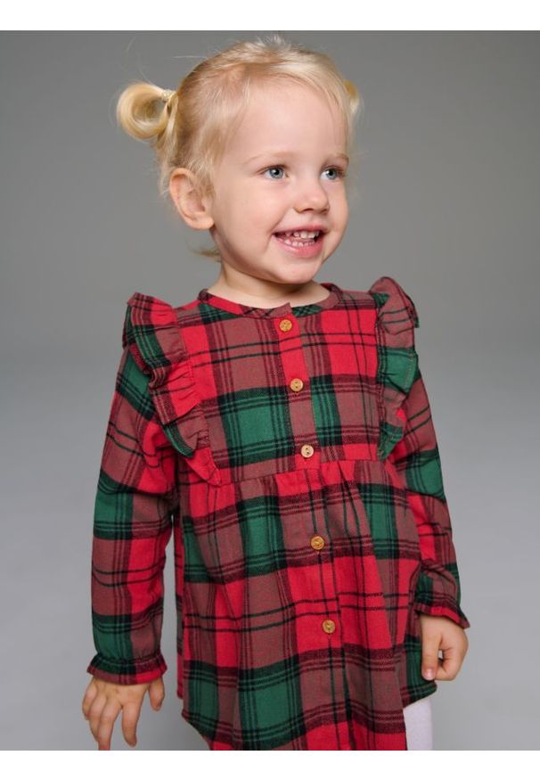 Sinsay - Koszula w kratę - czerwony. Kolor: czerwony