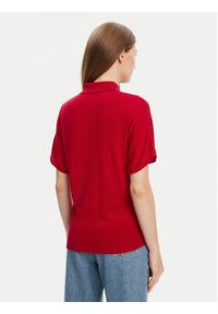 TOMMY HILFIGER - Tommy Hilfiger Polo WW0WW45652 Czerwony Regular Fit. Typ kołnierza: polo. Kolor: czerwony. Materiał: lyocell #5