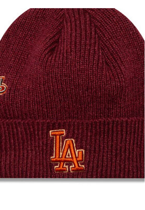 New Era Czapka LA Dodgers World Series Patch Cuff Knit Beanie 60580732 Czerwony. Kolor: czerwony. Materiał: akryl