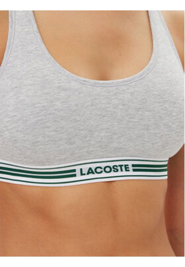 Lacoste Biustonosz top IF8179 Szary. Kolor: szary. Materiał: bawełna