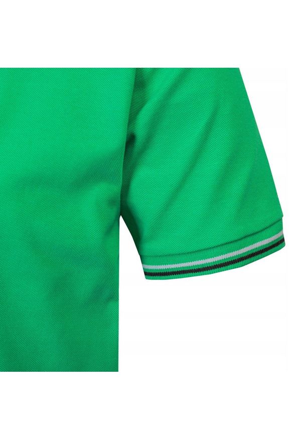 Koszulka Polo - Męska - Pako Jeans - Zielona, Kryte Guziki. Okazja: na co dzień. Typ kołnierza: polo. Kolor: zielony. Materiał: bawełna. Styl: casual