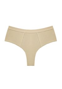 Intica - Brazyliany z wysokim stanem z elastycznego materiału Heddie. Stan: podwyższony. Kolor: beżowy. Materiał: materiał