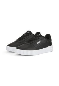 Puma - Damskie sneakersy Carina 2.0 PUMA Black Silver Gray. Okazja: na plażę. Kolor: wielokolorowy, czarny, szary. Sezon: lato. Sport: tenis