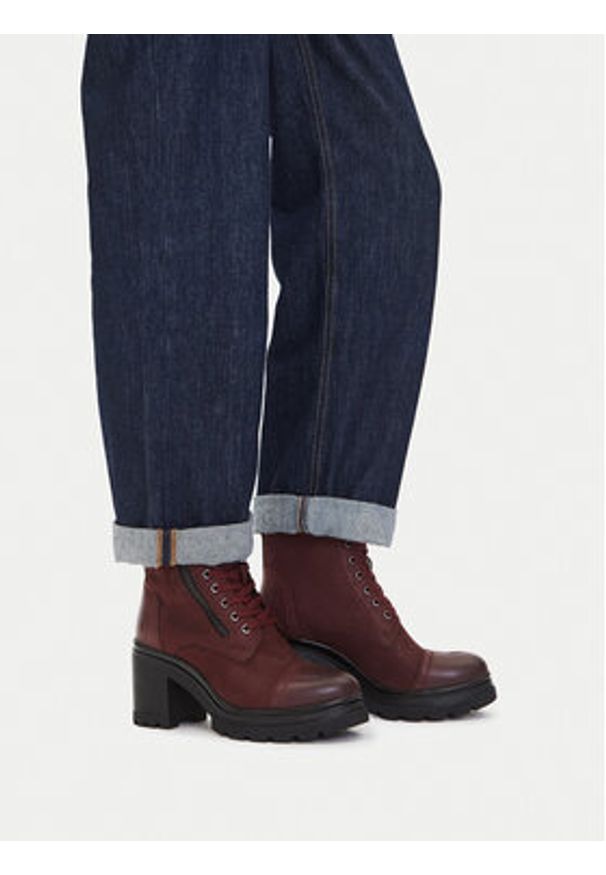Lasocki Trzewiki CEO-WI16-24474-02 Bordowy. Kolor: czerwony. Materiał: skóra