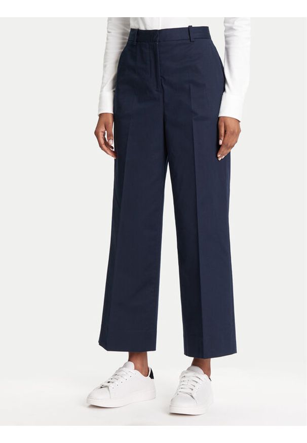 TOMMY HILFIGER - Tommy Hilfiger Spodnie materiałowe WW0WW45791 Granatowy Wide Leg. Kolor: niebieski. Materiał: lyocell