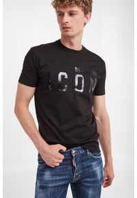 T-shirt DSQUARED2. Materiał: bawełna. Długość rękawa: krótki rękaw. Długość: krótkie. Wzór: nadruk