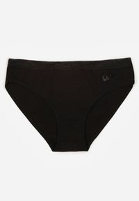 Renee - Czarne Majtki Figi z Bawełny z Napisem Love Adririn. Kolor: czarny. Materiał: bawełna. Wzór: napisy #1