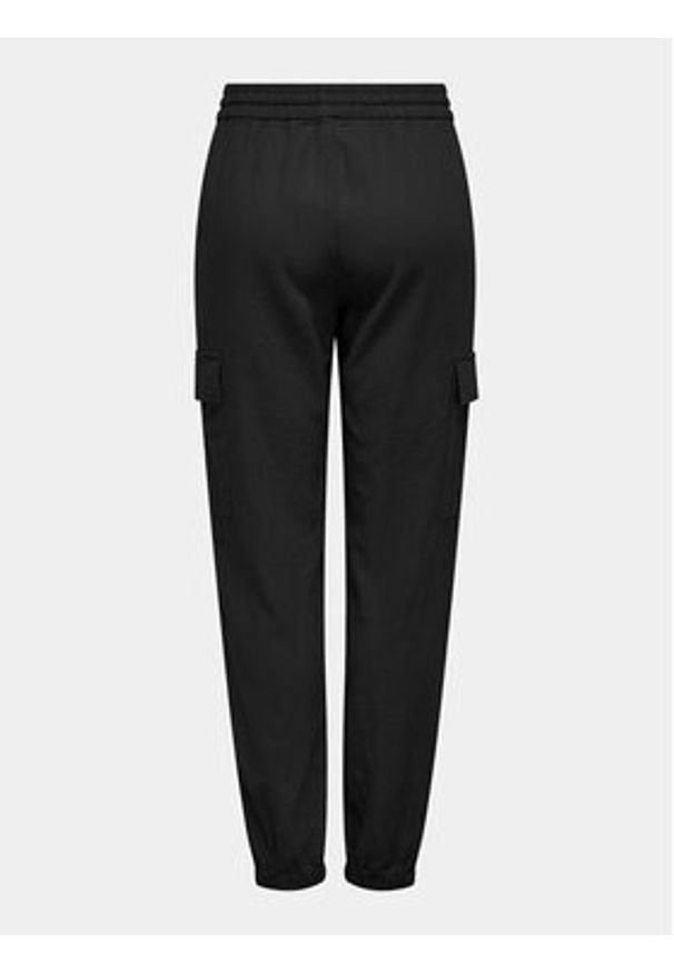 only - ONLY Spodnie dresowe Caro 15310987 Czarny Cargo Fit. Kolor: czarny. Materiał: wiskoza, len