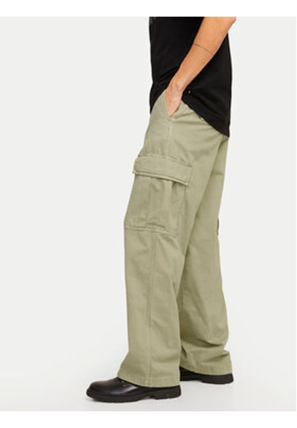 Jack & Jones Spodnie materiałowe Bill 12269379 Beżowy Wide Leg. Kolor: beżowy. Materiał: bawełna