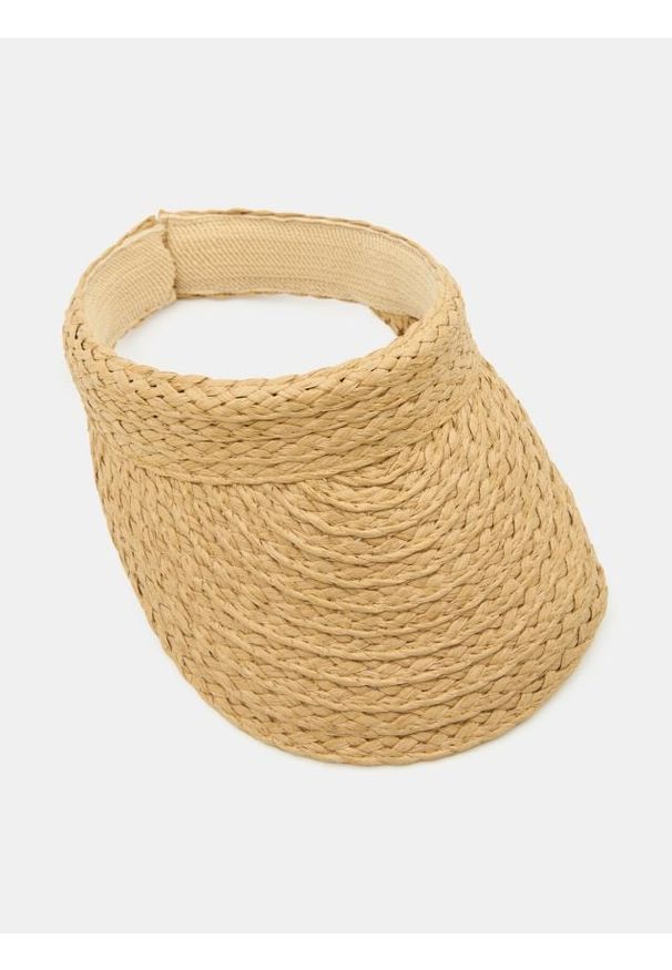 Sinsay - Pleciony daszek - beżowy. Kolor: beżowy