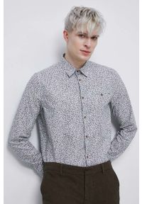 medicine - Medicine koszula męska kolor szary regular z kołnierzykiem klasycznym. Typ kołnierza: kołnierzyk klasyczny. Kolor: szary. Materiał: tkanina. Długość rękawa: długi rękaw. Długość: długie. Styl: klasyczny #1