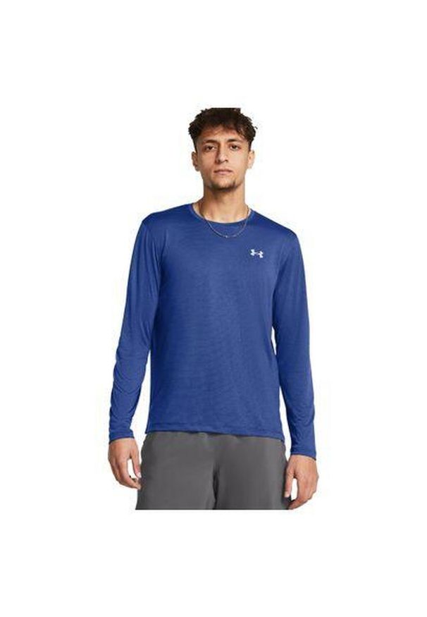Longsleeve do biegania męski Under Armour Launch. Kolor: niebieski. Długość rękawa: długi rękaw. Sport: bieganie
