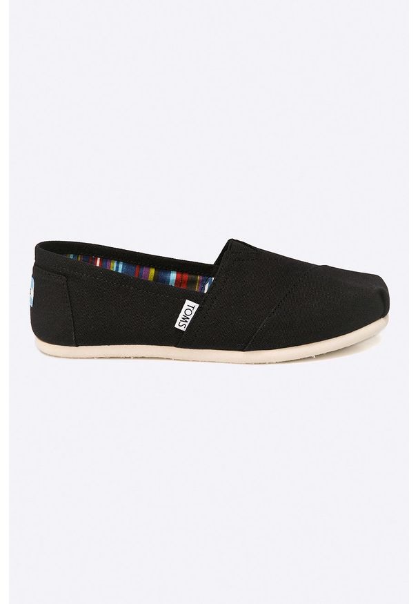 Toms - Espadryle. Nosek buta: okrągły. Kolor: niebieski. Obcas: na obcasie. Wysokość obcasa: niski