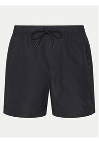Calvin Klein Swimwear Szorty kąpielowe KM0KM01166 Czarny Regular Fit. Kolor: czarny. Materiał: syntetyk