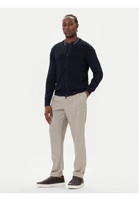 Bugatti Sweter 7600-85570D Granatowy Regular Fit. Kolor: niebieski. Materiał: syntetyk #3