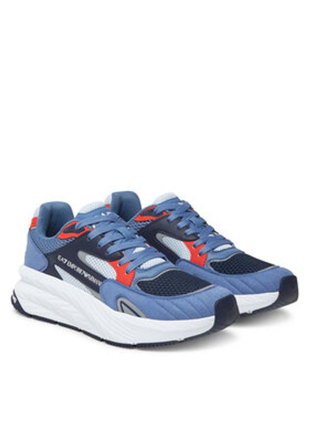 EA7 Emporio Armani Sneakersy X8X178 XK382 U468 Czarny. Kolor: czarny. Materiał: skóra