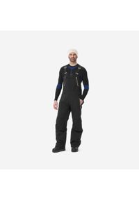 DREAMSCAPE - Spodnie snowboardowe ogrodniczki męskie Dreamscape SNB 900 UP. Kolor: beżowy, czarny, wielokolorowy. Materiał: materiał, puch. Sezon: zima. Sport: snowboard #1