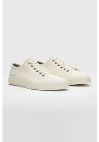 AllSaints tenisówki skórzane THEO męskie kolor beżowy MZ044Z. Nosek buta: okrągły. Zapięcie: sznurówki. Kolor: beżowy. Materiał: skóra. Styl: klasyczny #1