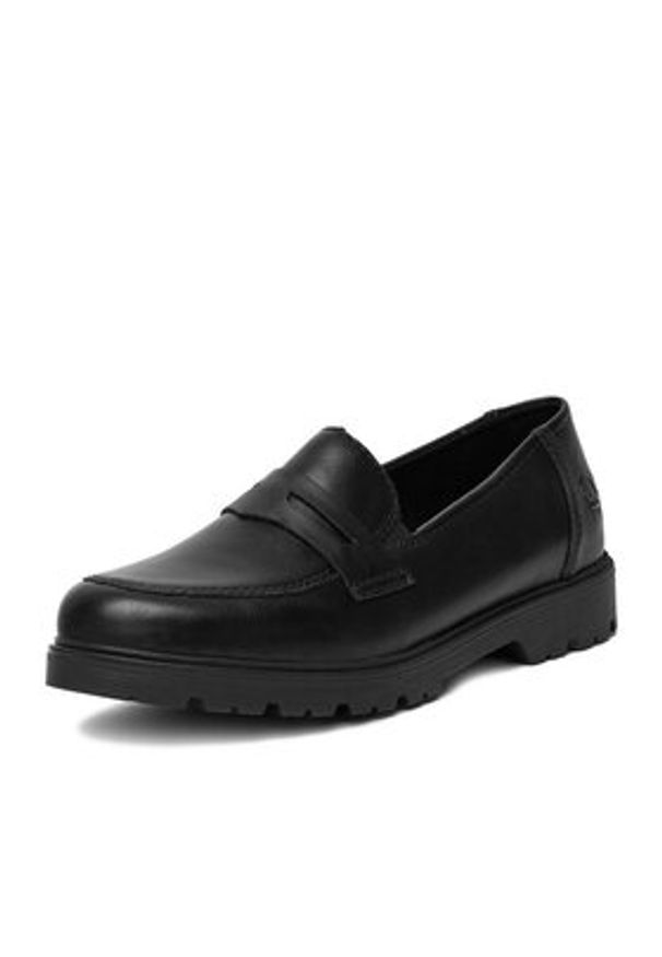 Rieker Loafersy 45560-02 Czarny. Kolor: czarny. Materiał: materiał, syntetyk