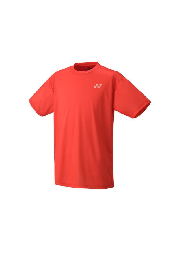 YONEX - Koszulka sportowa męska Yonex Practice Small Logo Ym0045. Kolor: czerwony. Materiał: poliester. Długość rękawa: krótki rękaw. Długość: krótkie. Sport: tenis