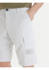Napapijri Szorty materiałowe N-Horton NP0A4HOS Szary Regular Fit. Kolor: szary. Materiał: bawełna #2