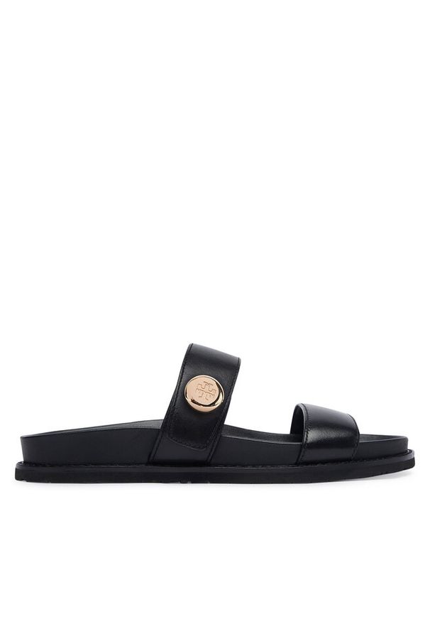 Klapki Tory Burch. Kolor: czarny. Styl: sportowy