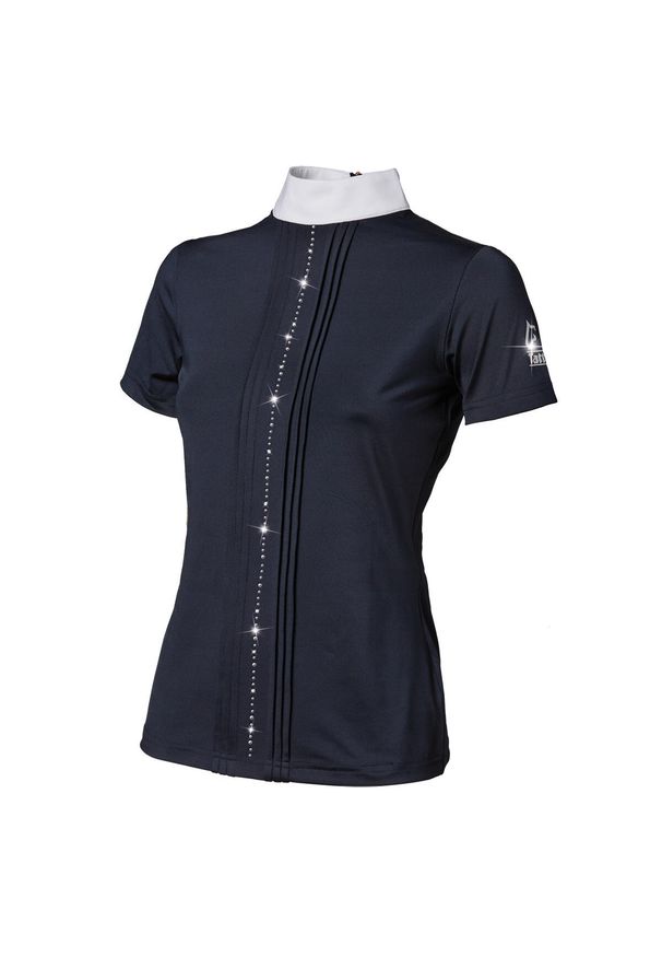 TATTINI - Konkursowy kostium kąpielowy z rzędami dżetów dla kobiet Tattini. Kolor: niebieski. Materiał: materiał. Długość rękawa: długi rękaw. Wzór: aplikacja