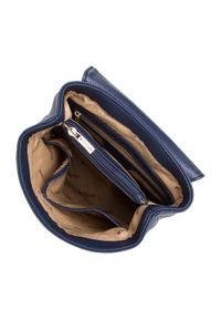 Wittchen - Damski plecak dwukomorowy z etui granatowy. Kolor: niebieski. Materiał: skóra ekologiczna. Wzór: aplikacja, paski. Styl: casual, elegancki #4