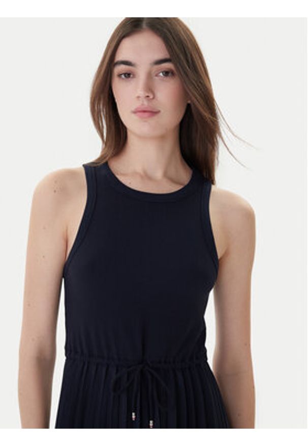 TOMMY HILFIGER - Tommy Hilfiger Sukienka codzienna WW0WW39342 Granatowy Regular Fit. Okazja: na co dzień. Kolor: niebieski. Materiał: wiskoza. Typ sukienki: proste. Styl: casual