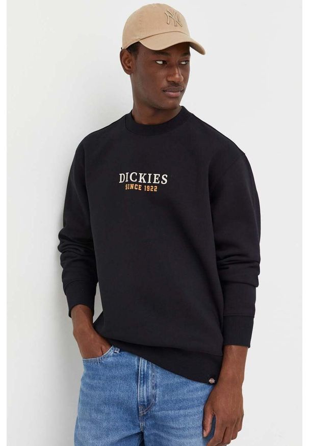 Dickies bluza męska kolor czarny z nadrukiem. Kolor: czarny. Wzór: nadruk. Styl: klasyczny