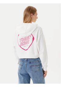 Tommy Jeans Bluza Heart DW0DW21408 Biały Relaxed Fit. Kolor: biały. Materiał: bawełna #3