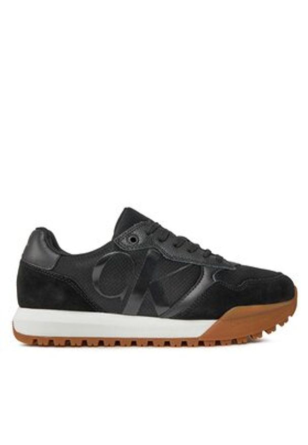 Calvin Klein Jeans Sneakersy Toothy Runner Bold Mono YM0YM00583 Czarny. Kolor: czarny. Materiał: materiał