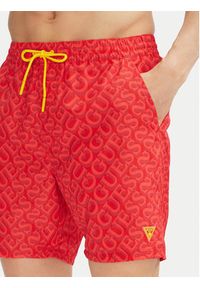 Guess Szorty kąpielowe F4GT06 WG2A2 Czerwony Regular Fit. Kolor: czerwony. Materiał: syntetyk #3