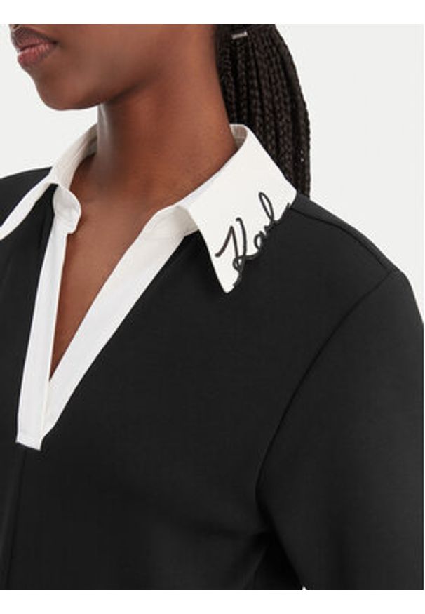 Karl Lagerfeld - KARL LAGERFELD Kombinezon B1W13031 Czarny Regular Fit. Kolor: czarny. Materiał: syntetyk