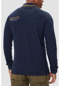 Aeronautica Militare - AERONAUTICA MILITARE Granatowy bawełniany męski longsleeve polo, Rozmiar L. Okazja: na co dzień. Typ kołnierza: polo. Kolor: niebieski. Materiał: bawełna. Długość rękawa: długi rękaw. Styl: casual, klasyczny, sportowy #4