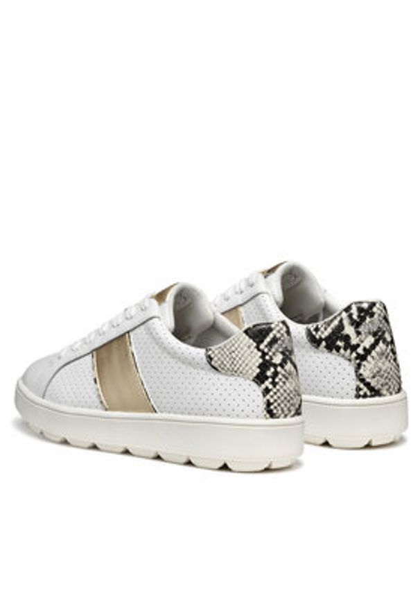 Geox Sneakersy D Spherica Ecub-1 D55WEA 09BBN C1327 Biały. Kolor: biały. Materiał: skóra