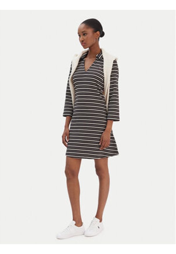 TOMMY HILFIGER - Tommy Hilfiger Sukienka codzienna Modern Cody WW0WW47868 Czarny Regular Fit. Okazja: na co dzień. Kolor: czarny. Materiał: bawełna. Typ sukienki: proste. Styl: casual